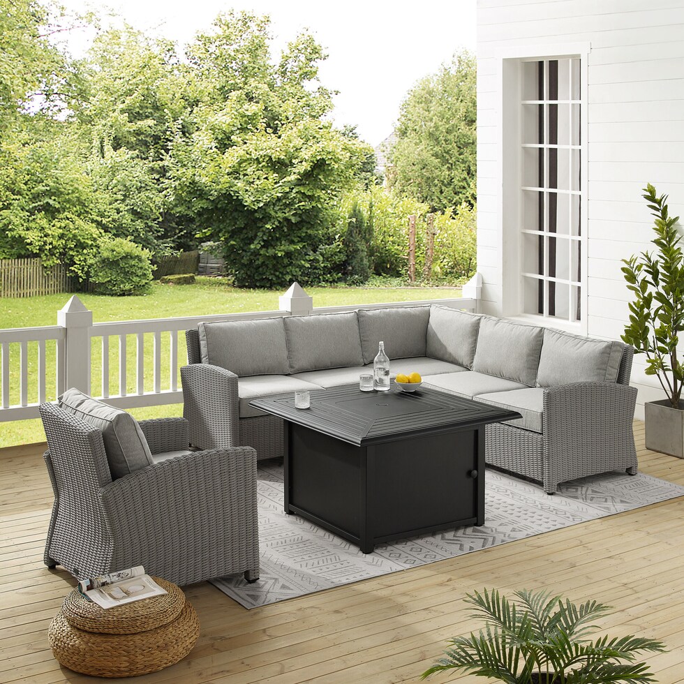 destin gray outdoor sectional set   