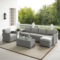 destin gray outdoor sectional set   