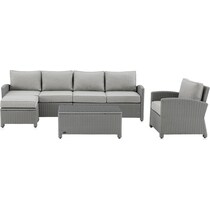 destin gray outdoor sectional set   