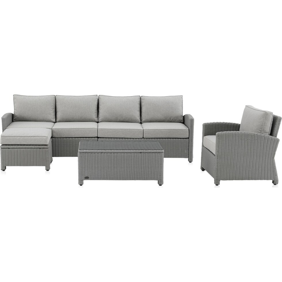 destin gray outdoor sectional set   