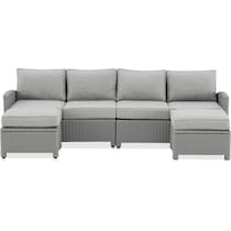 destin gray outdoor sectional   