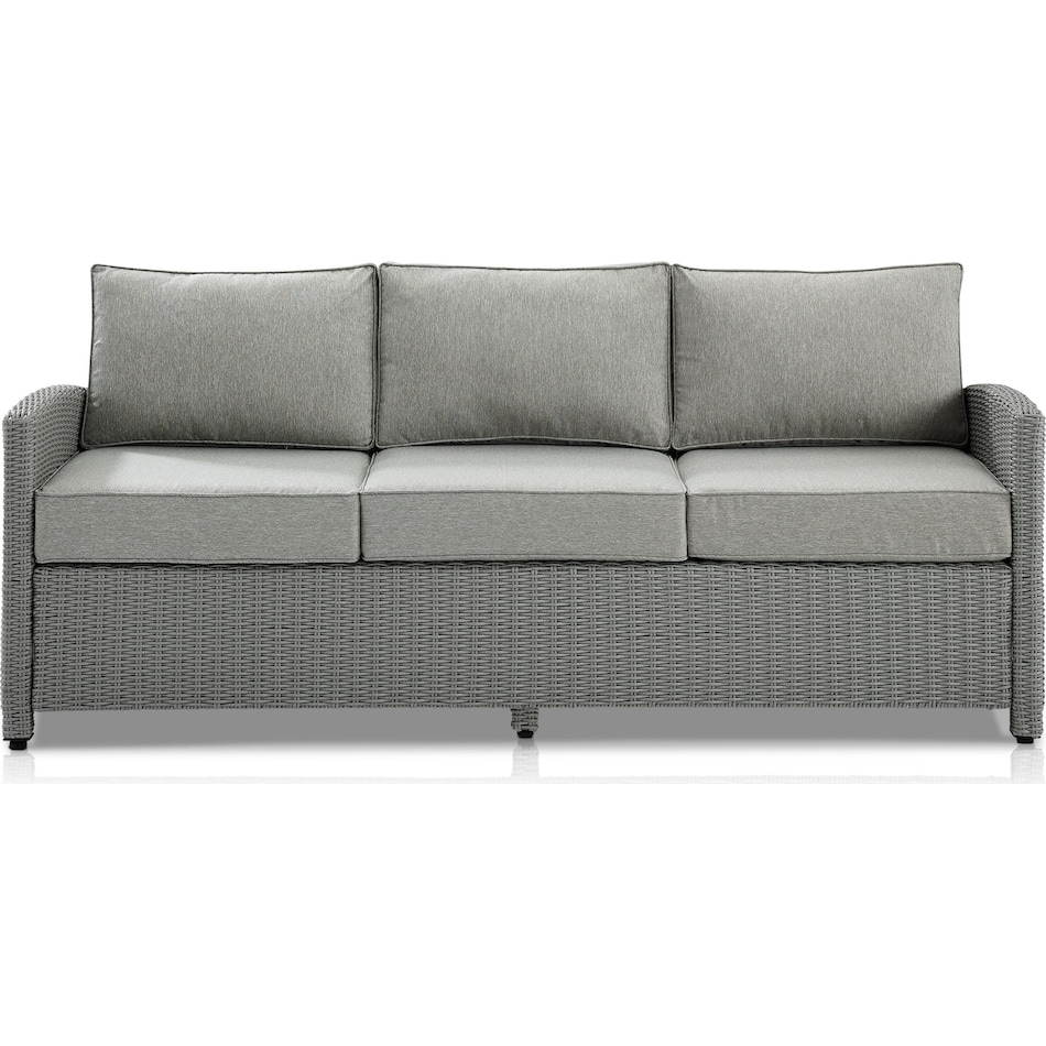 destin gray outdoor sofa   