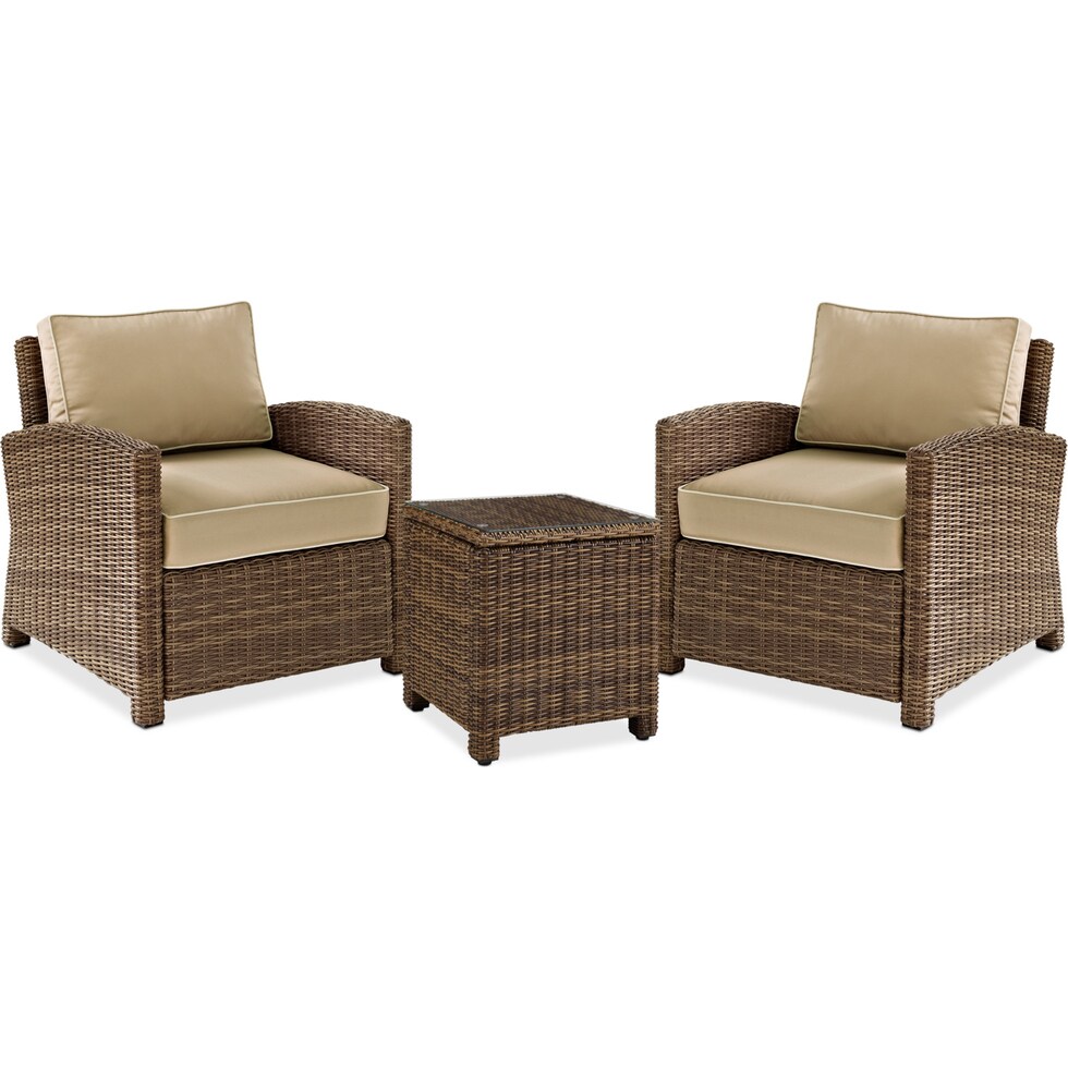destin light brown outdoor chair set   