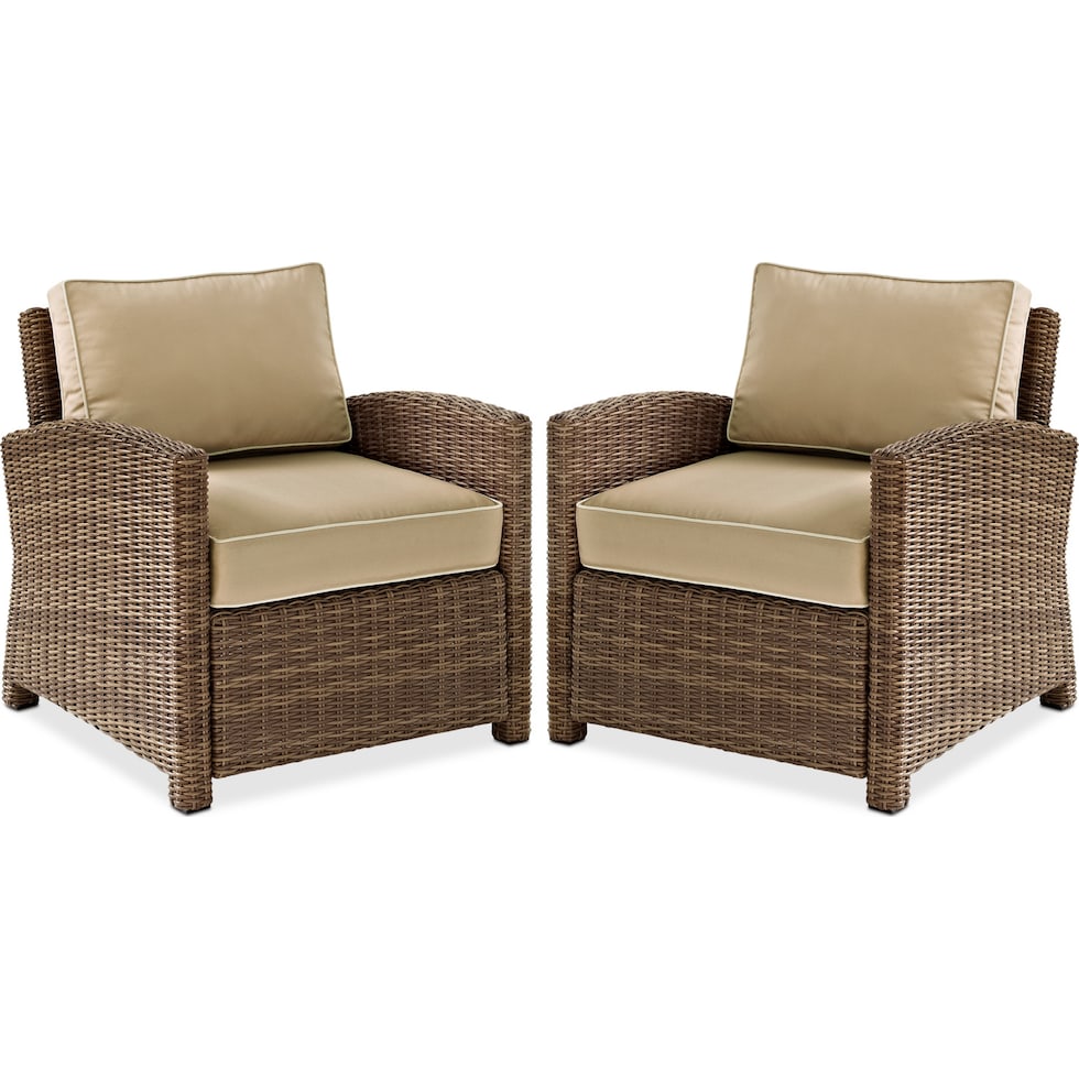 destin light brown outdoor chair set   