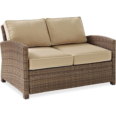 Destin Outdoor Loveseat, 2 Chairs and Coffee Table Set - Sand