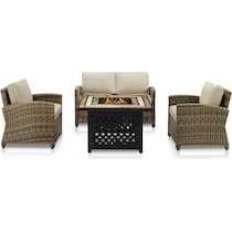 destin light brown outdoor loveseat set   