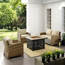 destin light brown outdoor loveseat set   