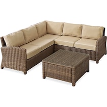 destin light brown outdoor sectional set   