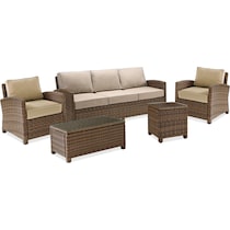 destin light brown outdoor sofa set   