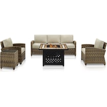 destin light brown outdoor sofa set   