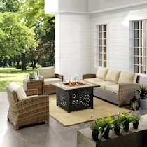 destin light brown outdoor sofa set   