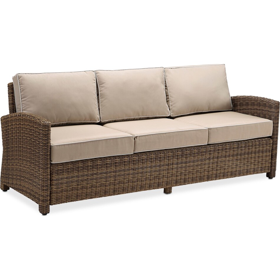 Destin Outdoor Sofa, 2 Chairs, End Table and Fire Table Value City