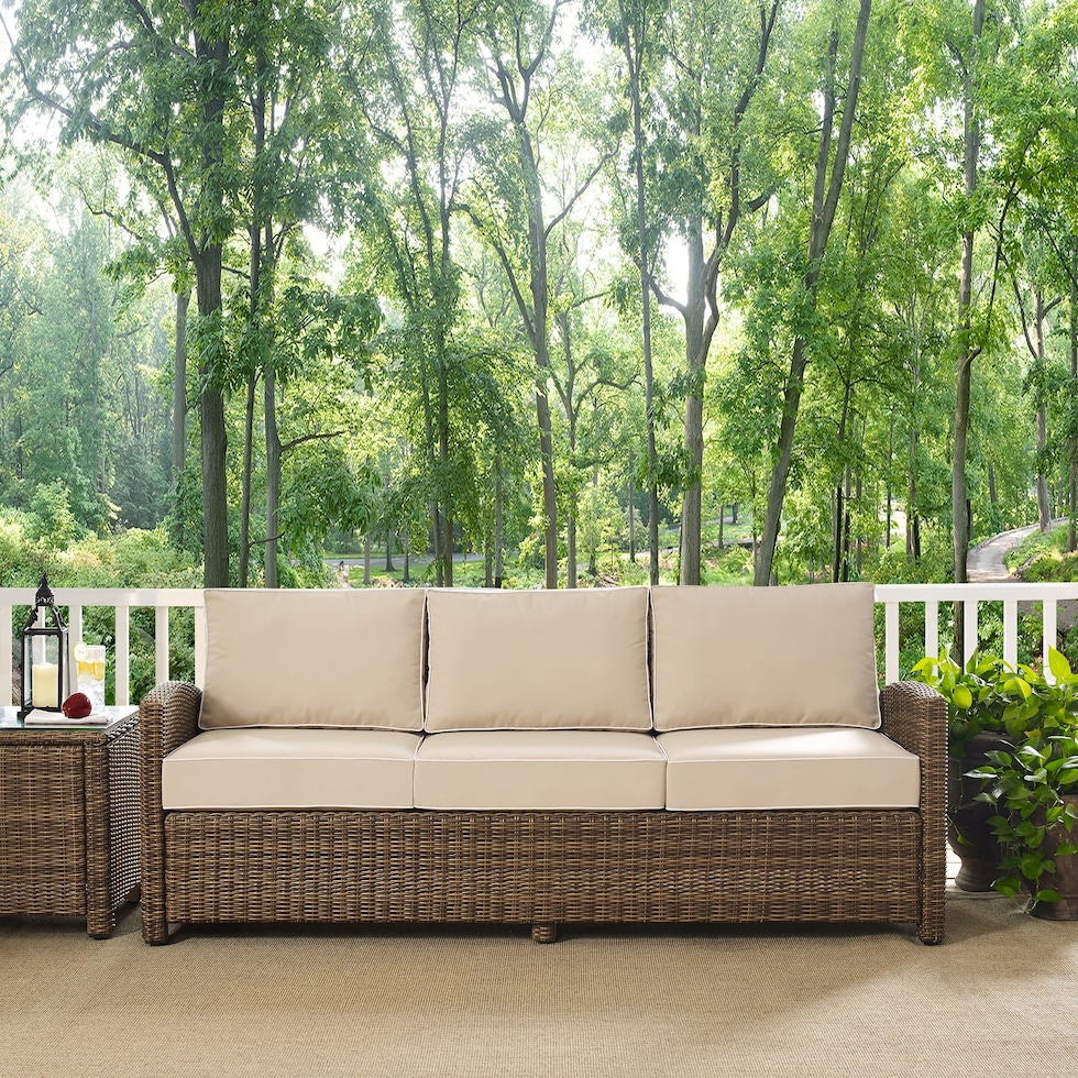 destin light brown outdoor sofa   