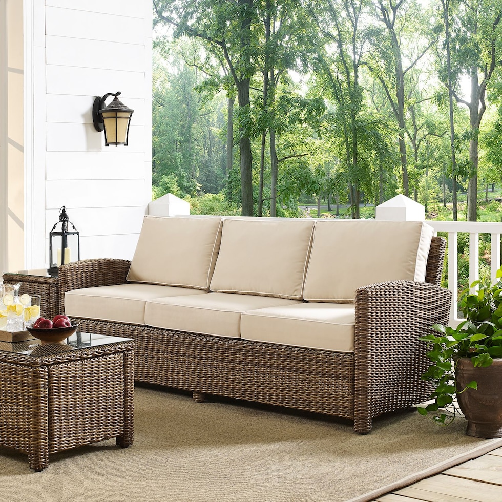 destin light brown outdoor sofa   