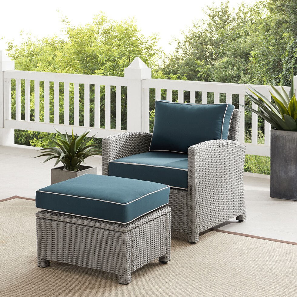 destin navy gray outdoor chair set   