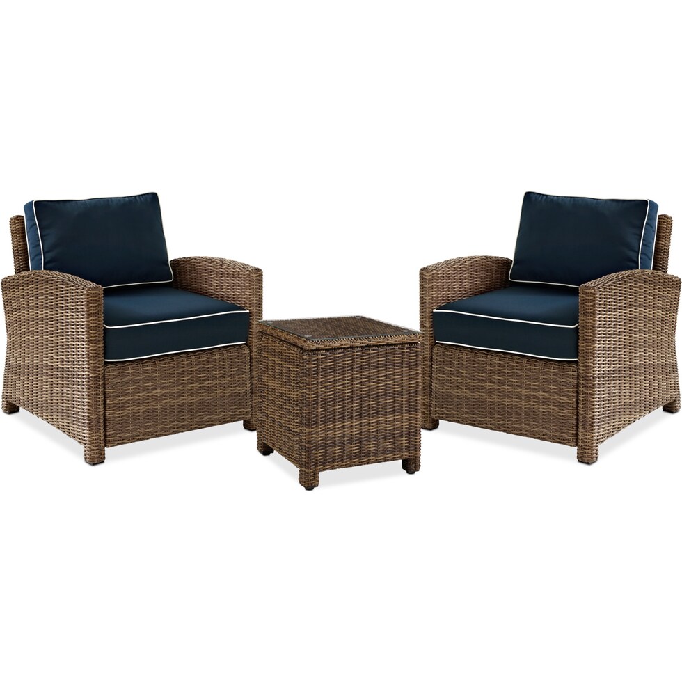 destin navy outdoor chair set   