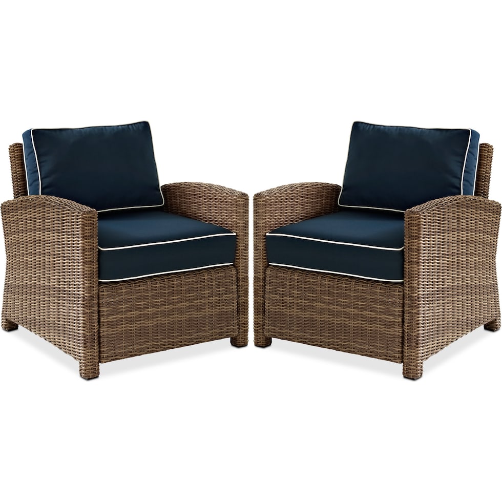 destin navy outdoor chair set   