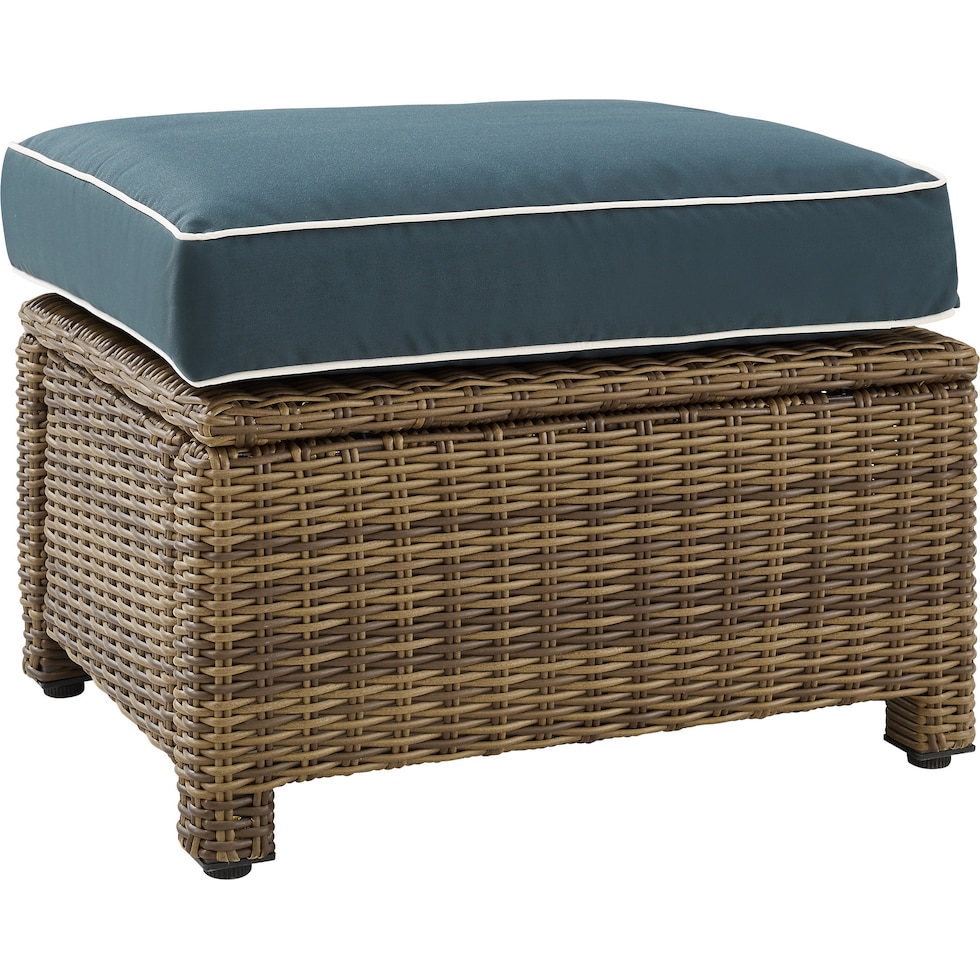 destin navy outdoor ottoman   