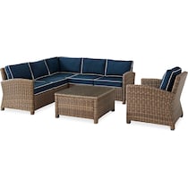 destin navy outdoor sectional set   