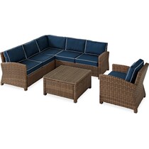 destin navy outdoor sectional set   