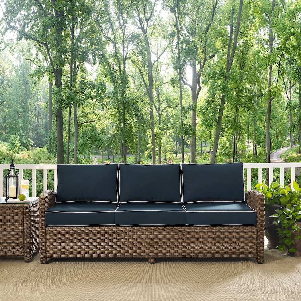 destin navy outdoor sofa   