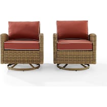 destin sangria brown outdoor swivel rocker set   