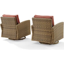 destin sangria brown outdoor swivel rocker set   