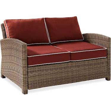 Destin Outdoor Loveseat - Sangria