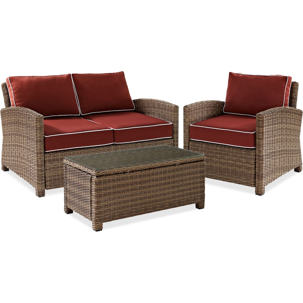 destin sangria outdoor loveseat set   