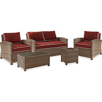 destin sangria outdoor loveseat set   