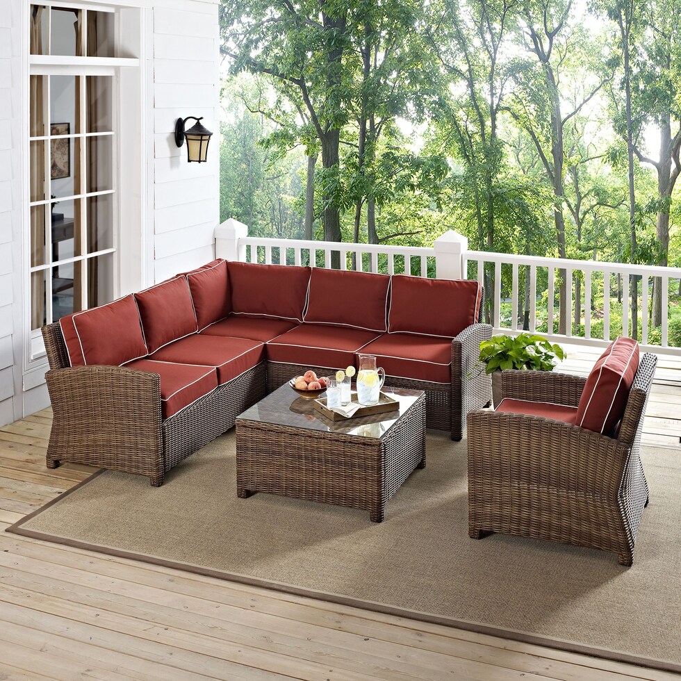 destin sangria outdoor sectional set   