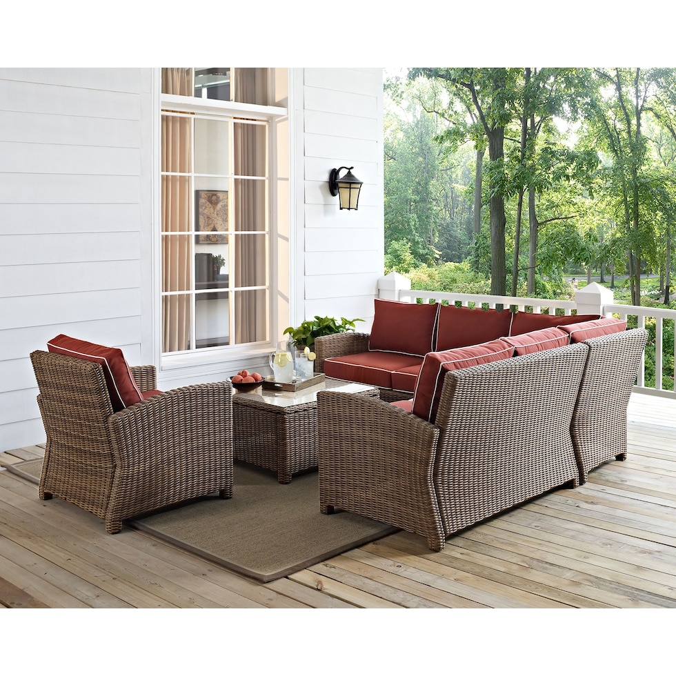 destin sangria outdoor sectional set   