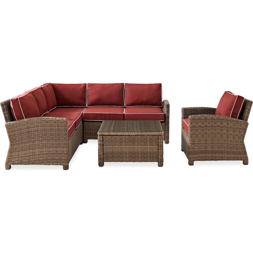 destin sangria outdoor sectional set   