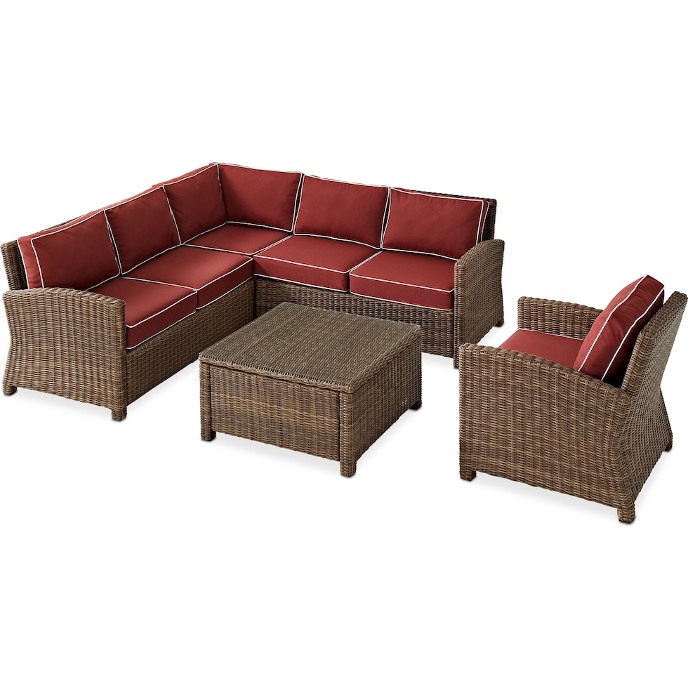 destin sangria outdoor sectional set   