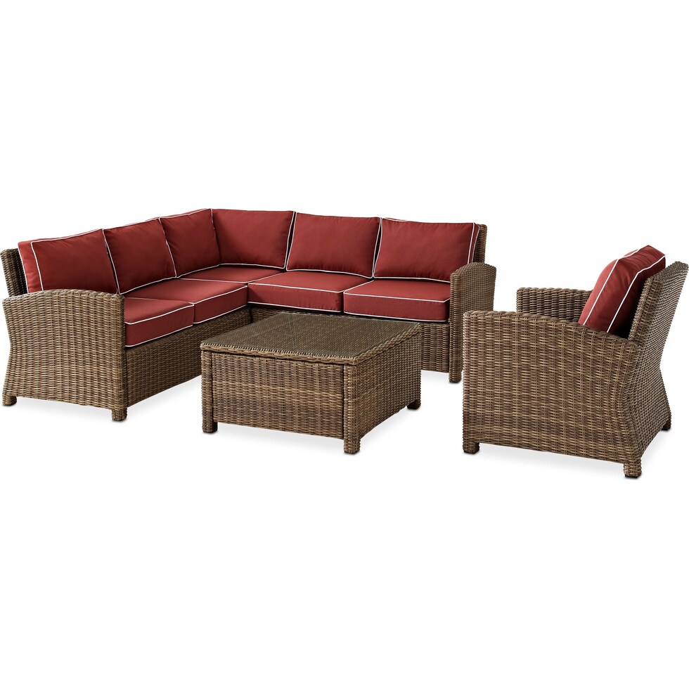 destin sangria outdoor sectional set   