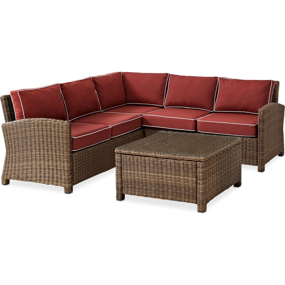 destin sangria outdoor sectional set   