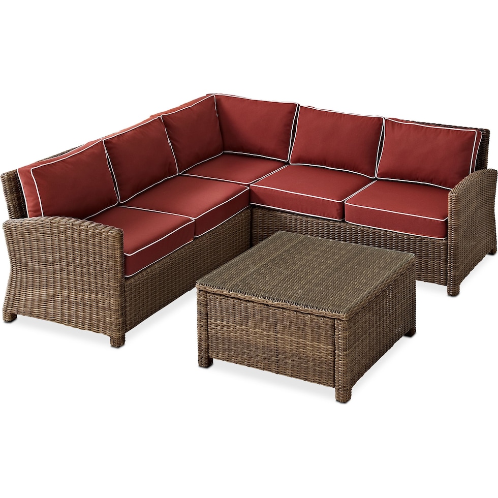 destin sangria outdoor sectional set   