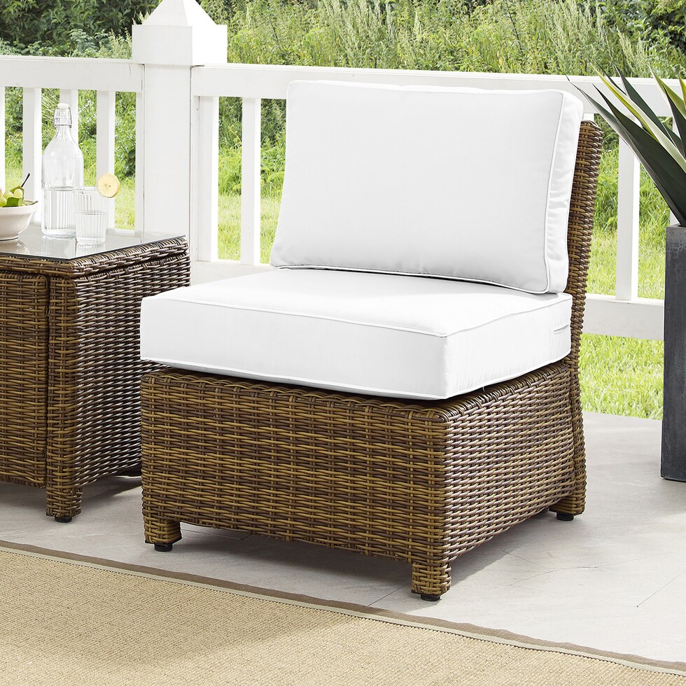 destin white and brown outdoor chair   
