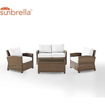 destin white and brown outdoor loveseat set   