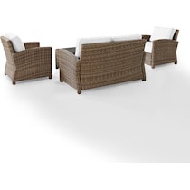 destin white and brown outdoor loveseat set   