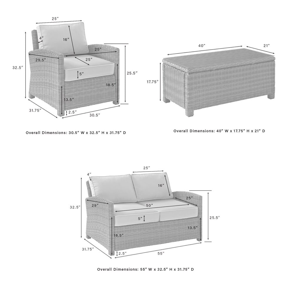 destin white and brown outdoor loveseat set   