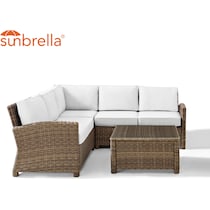destin white and brown outdoor sectional set   