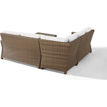 destin white and brown outdoor sectional set   