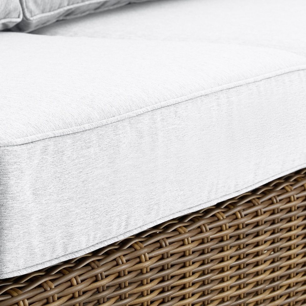 destin white and brown outdoor sectional set   