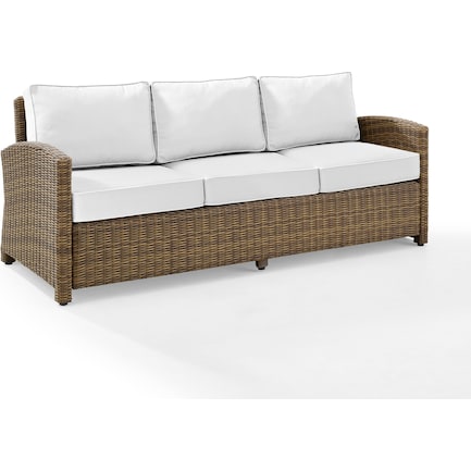 Destin Outdoor Sofa - White/Brown