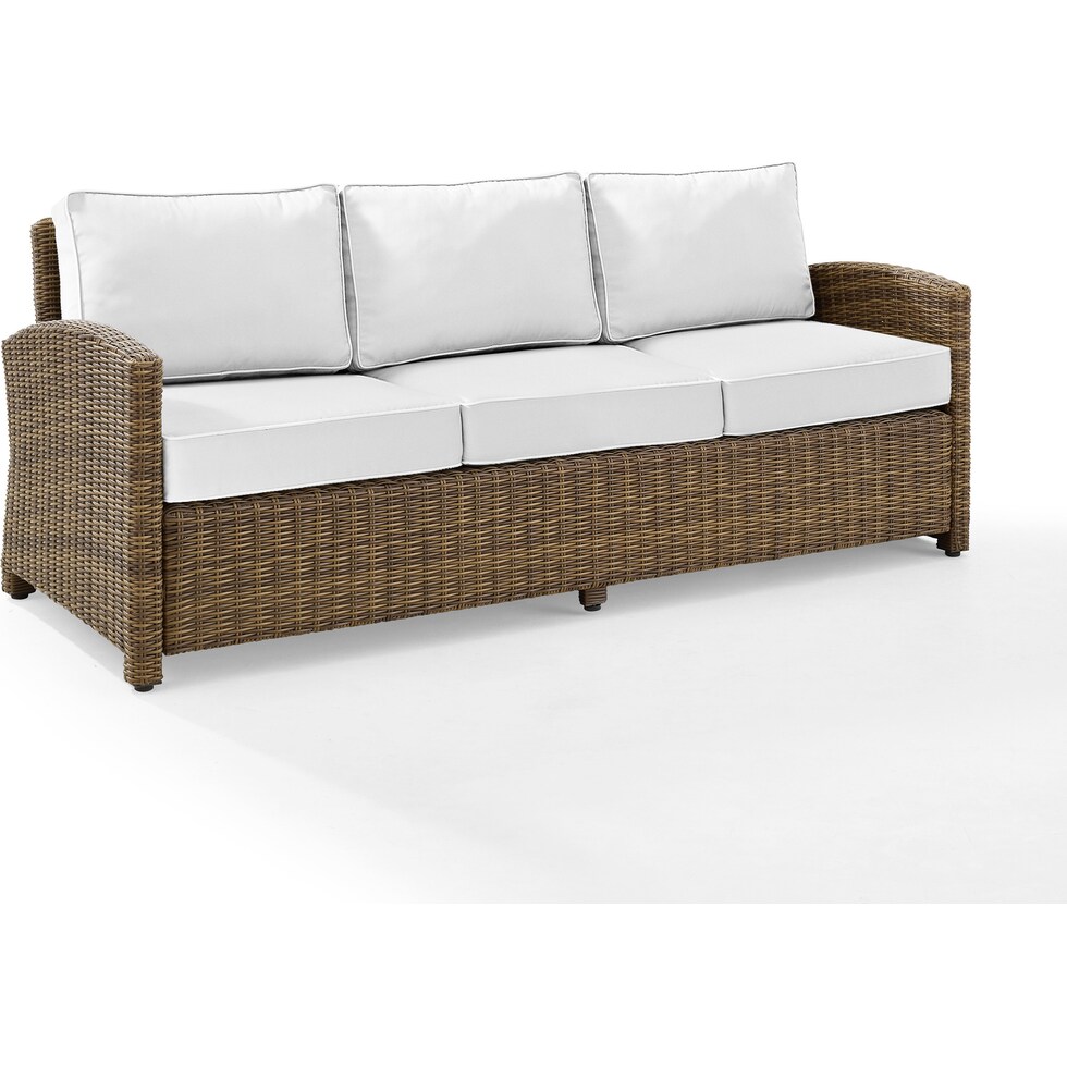 destin white and brown outdoor sofa   