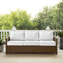 destin white and brown outdoor sofa   