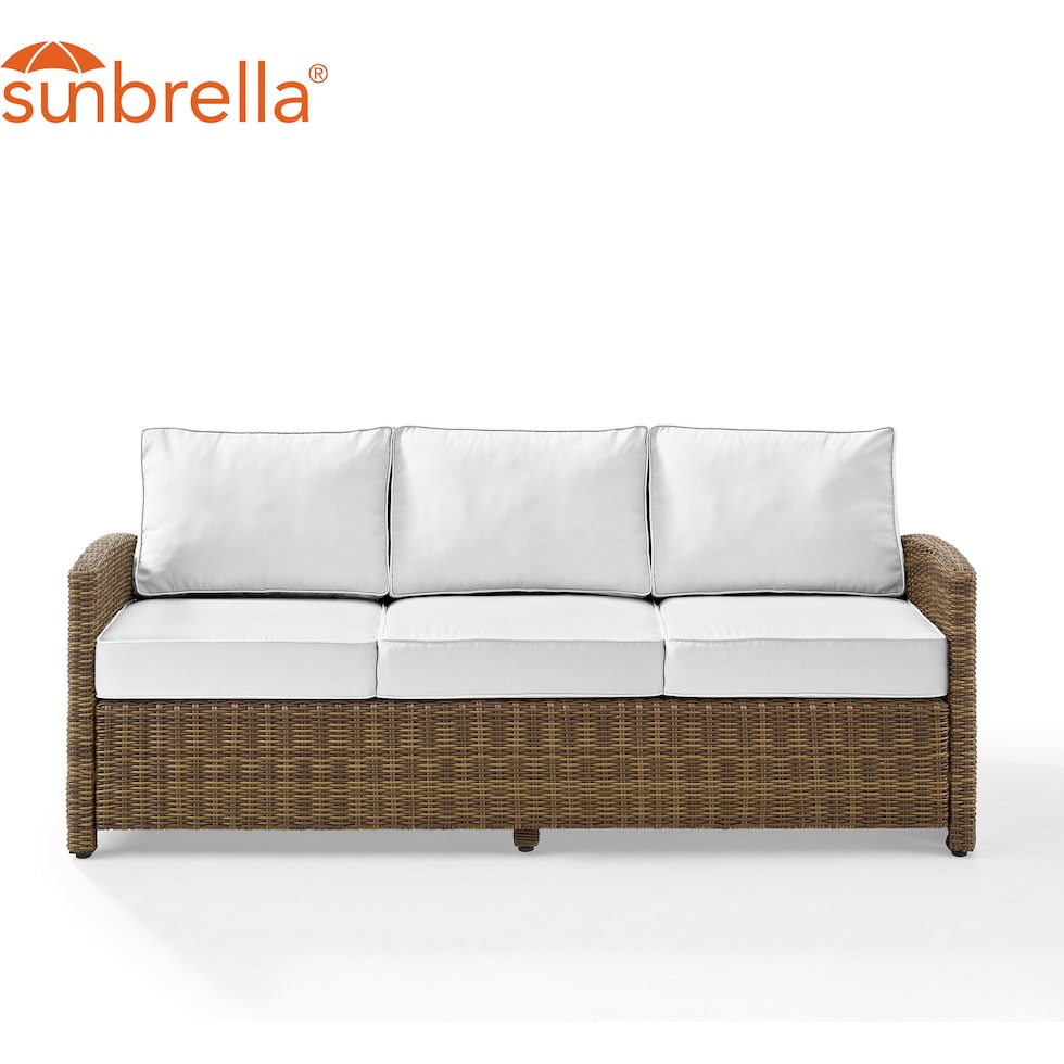 destin white and brown outdoor sofa   
