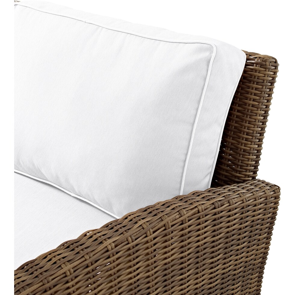 destin white and brown outdoor sofa   