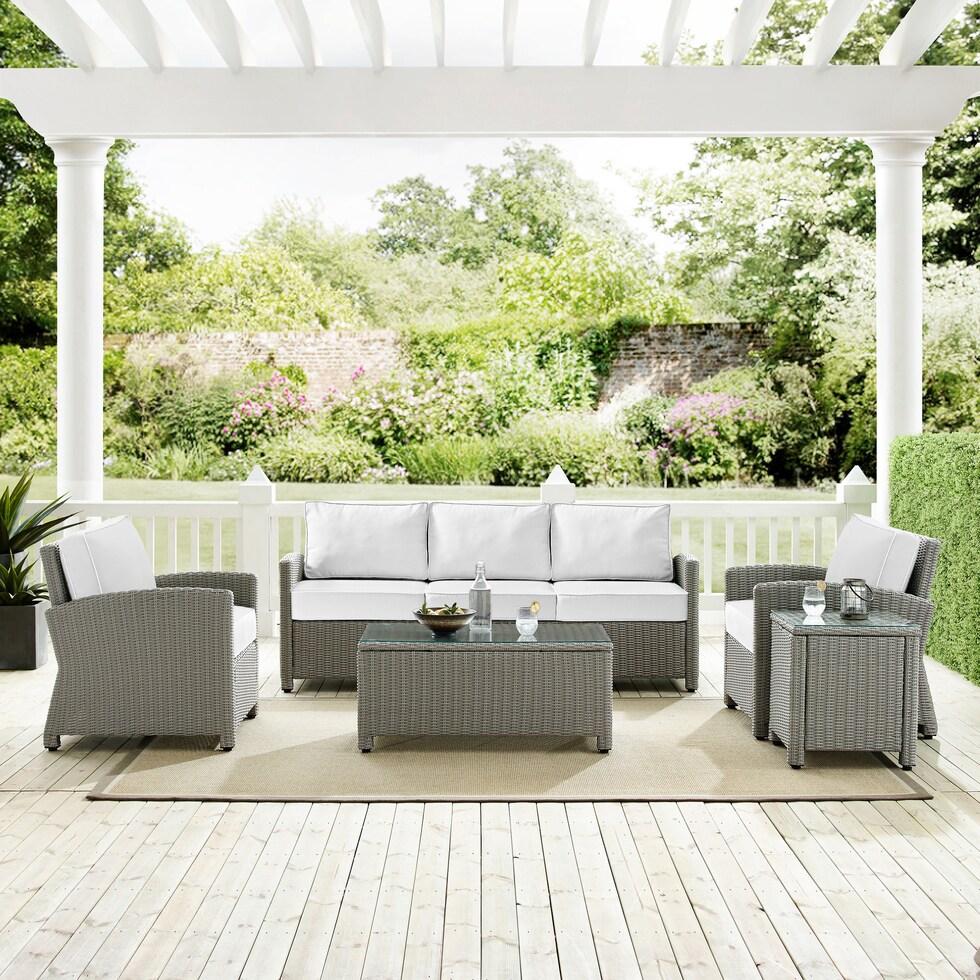 destin white and gray outdoor sofa set   